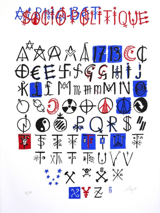 Jacques Villeglé, Alphabet Sociopolitique Jacques Villeglé, Alphabet Sociopolitique