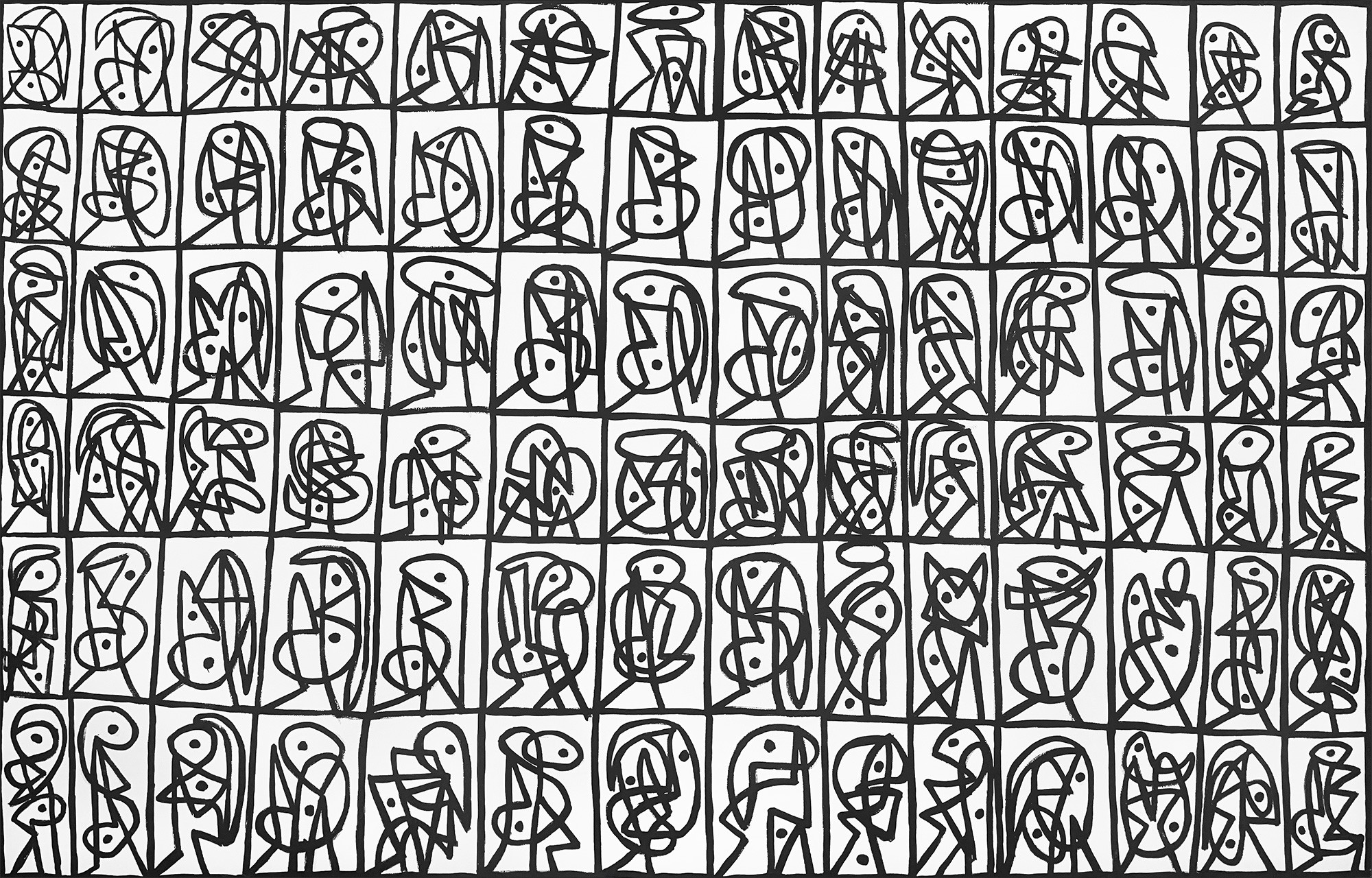 Enrique Pichardo, Signos negros en fondo blanco Enrique Pichardo, Signos negros en fondo blanco