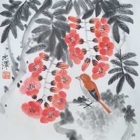 Gemälde, Chinese Trumpet Creeper, Zhize Lv