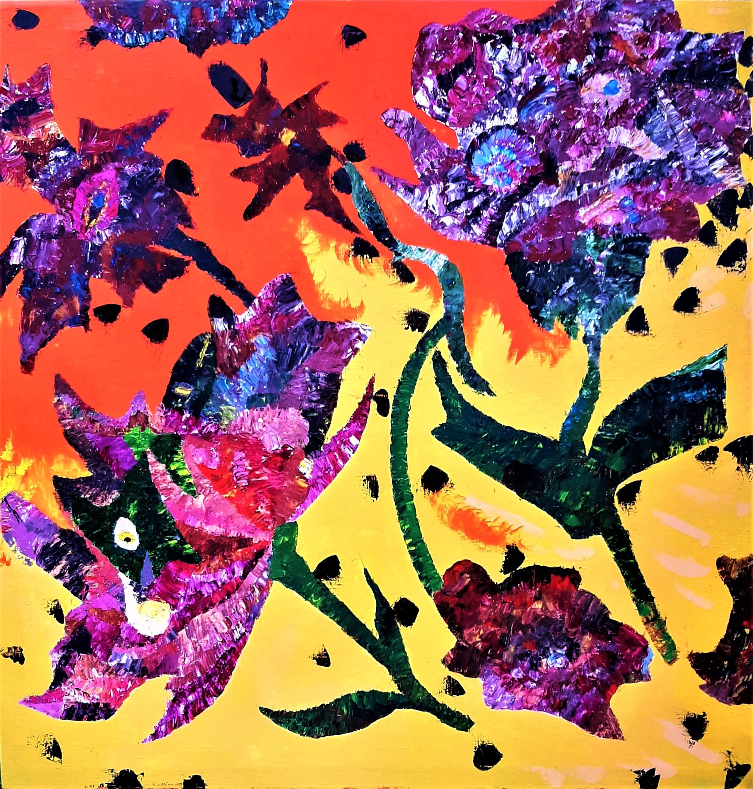 Kat Zhivetin, Five Flowers and a Chameleon Kat Zhivetin, Five Flowers and a Chameleon