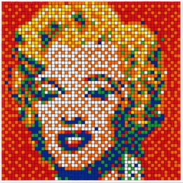 Print, Rubik Shot Red Marilyn, Invader