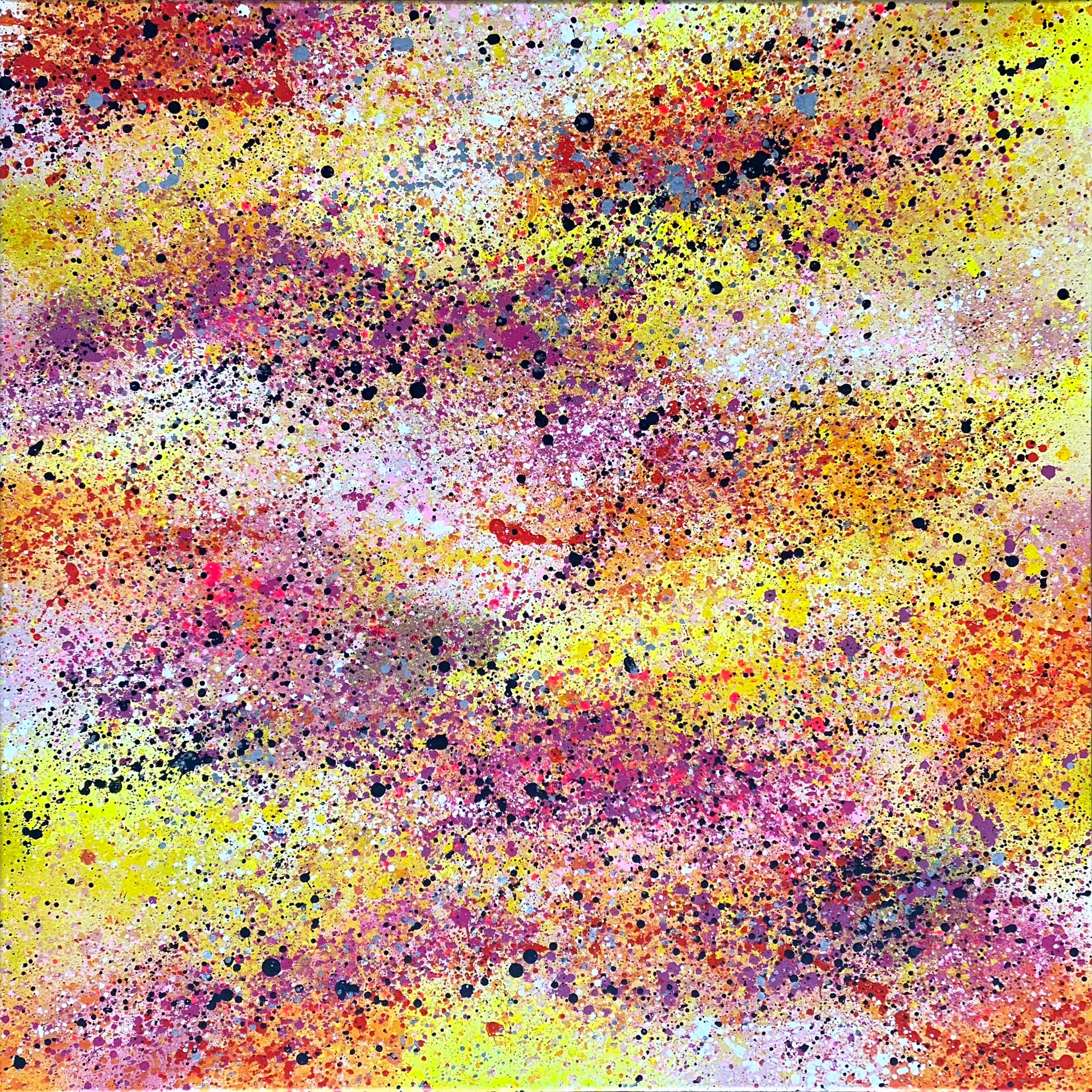 Tableau contemporain abstrait coloré Clouds