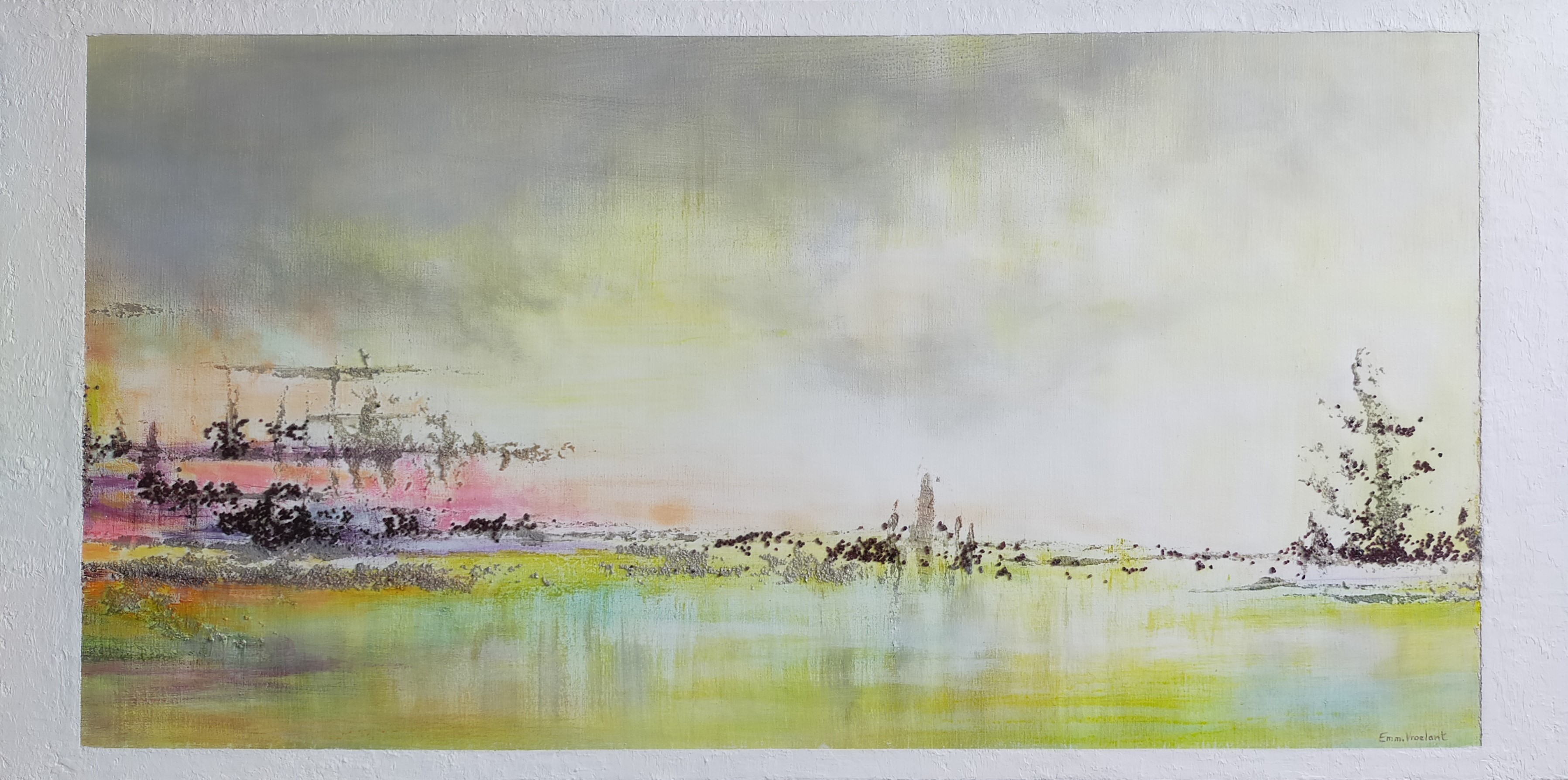 Emmanuelle Vroelant, Invitation au voyage, acrylic, sable, grains grenats, 2024, Emmanuelle Vroelant Emmanuelle Vroelant, Invitation au voyage, acrylic, sable, grains grenats, 2024, Emmanuelle Vroelant