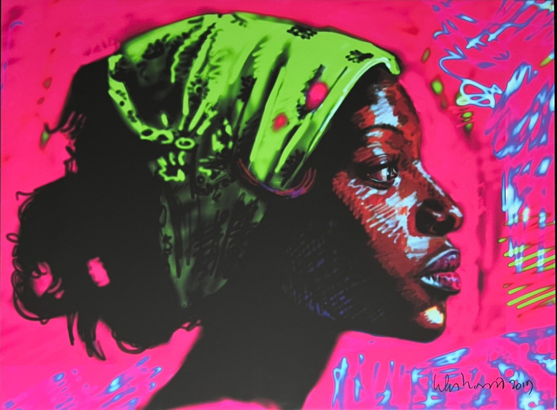 Peter Klashorst, African Lady (Magenta) Peter Klashorst, African Lady (Magenta)