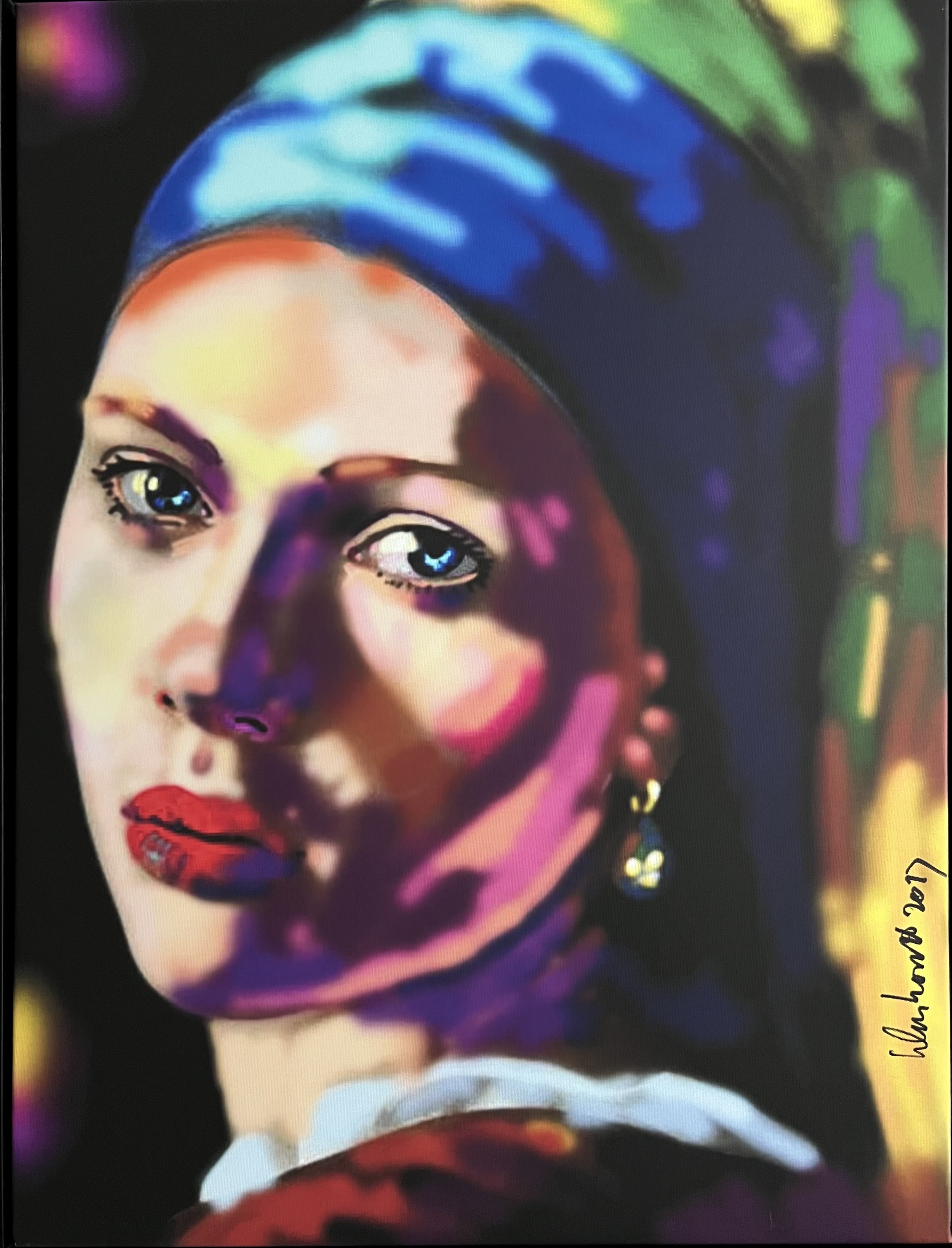 Peter Klashorst, Girl with Pearl Earring (after Vermeer) Peter Klashorst, Girl with Pearl Earring (after Vermeer)