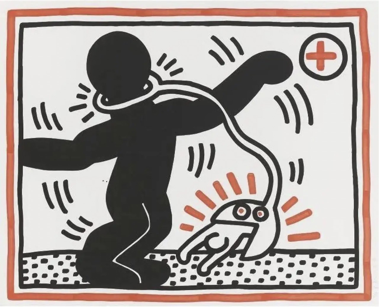 Keith Haring, Untitled (Free South Africa): one plate Keith Haring, Untitled (Free South Africa): one plate