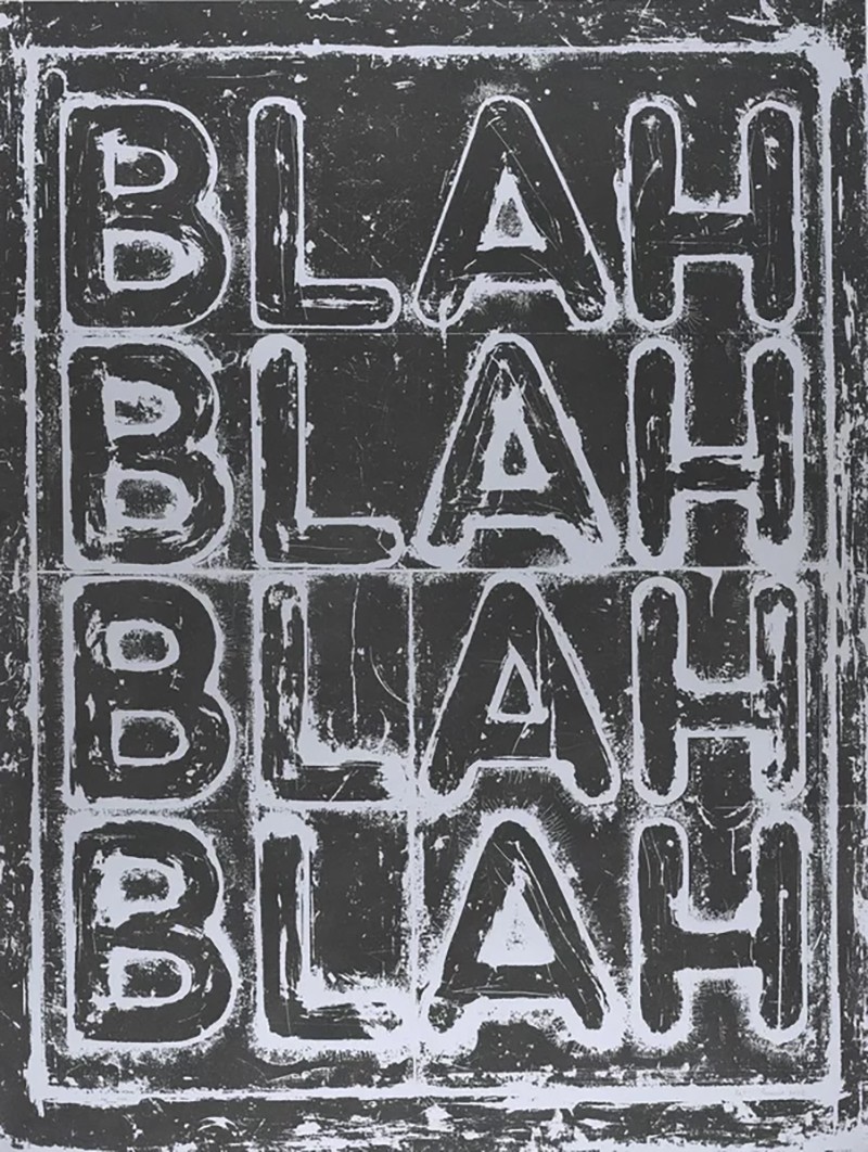 Mel Bochner, Blah Blah Blah Mel Bochner, Blah Blah Blah
