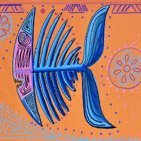 Fine Art Drawings, Orange dream of fish, SP