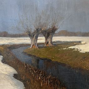 Painting, Paysage d'hiver, Raffaele De Grada
