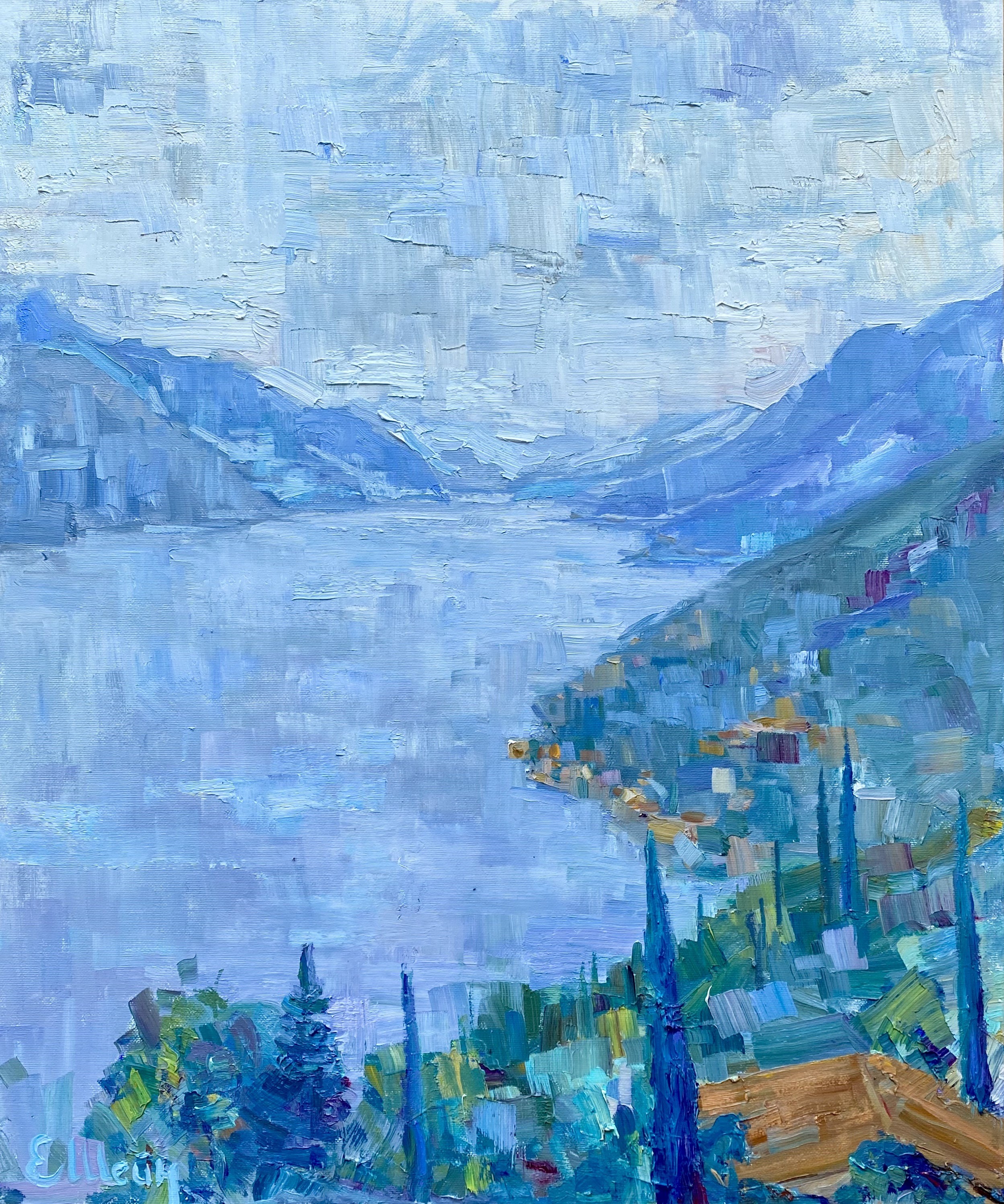 Genia Sheyn, Foggy morning on Lake Garda Genia Sheyn, Foggy morning on Lake Garda