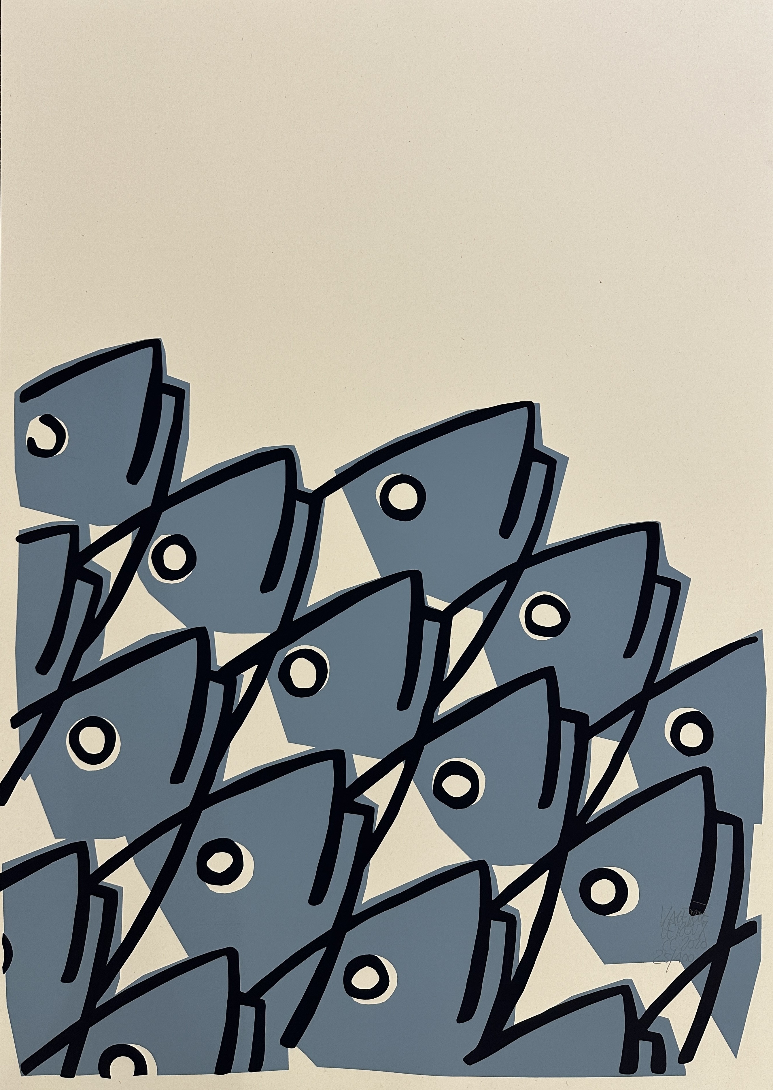Valérie Le Roux, Ban de poisson gris bleu Valérie Le Roux, Ban de poisson gris bleu