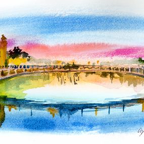 Dessin, Sunset in Paris, Cyril Destrade