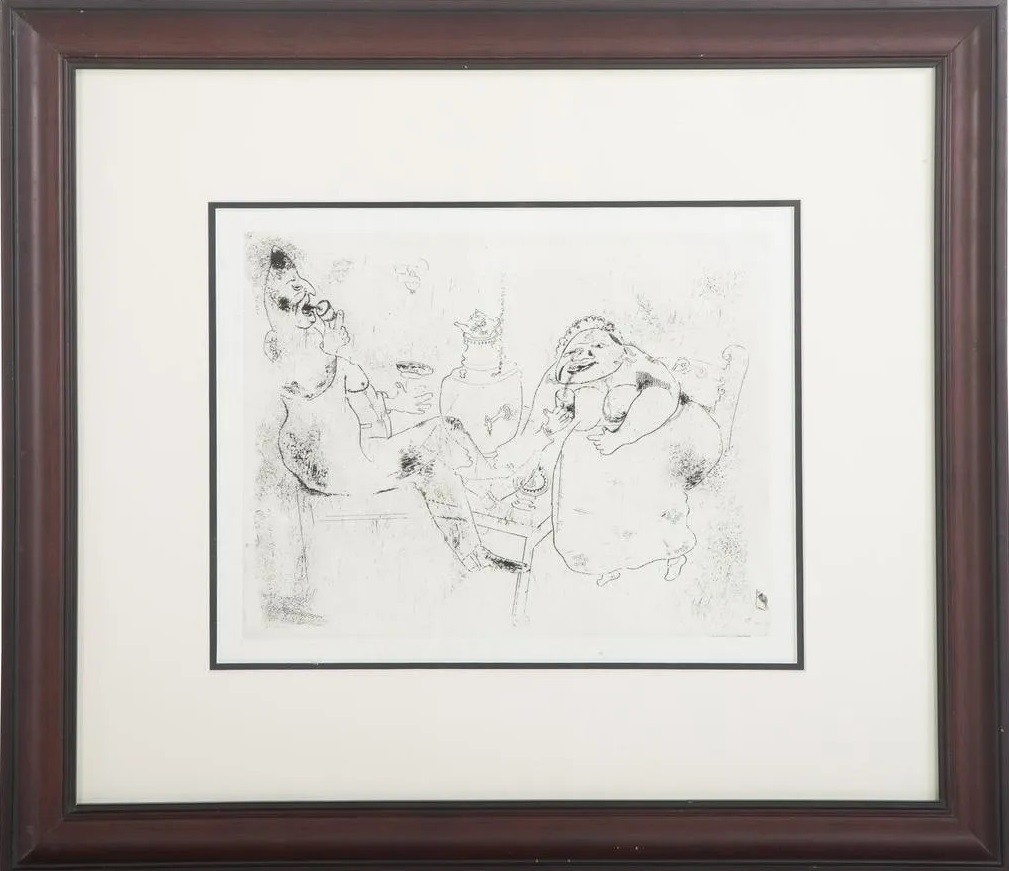 Marc Chagall, Le thé du matin Marc Chagall, Le thé du matin