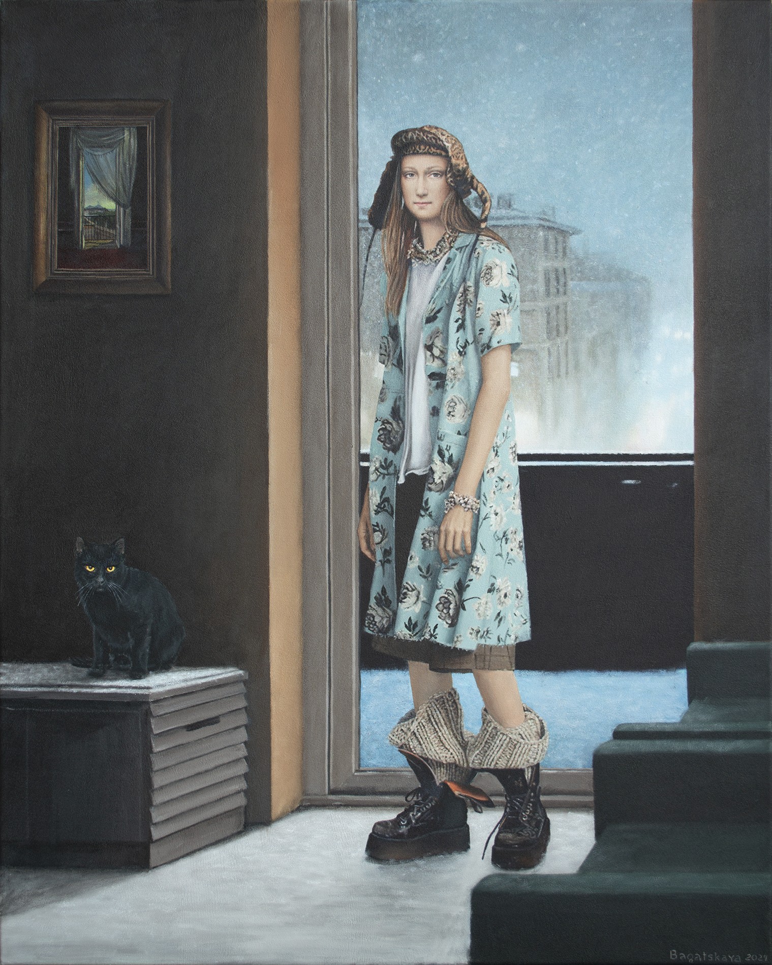 Nataliya Bagatskaya, It's Cold - Contemporary portrait Nataliya Bagatskaya, It's Cold - Contemporary portrait