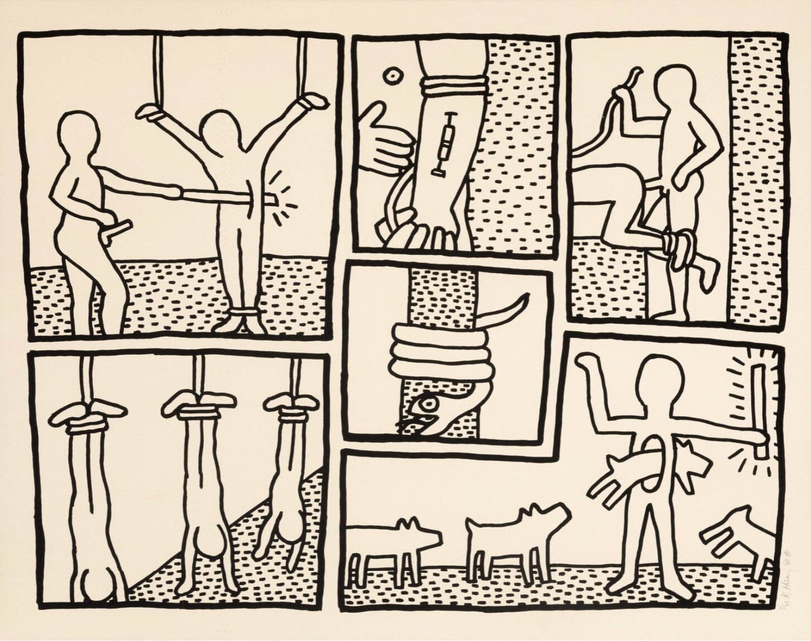 Keith Haring, Untitled (Plate 5 from the Blueprint Drawings) Keith Haring, Untitled (Plate 5 from the Blueprint Drawings)