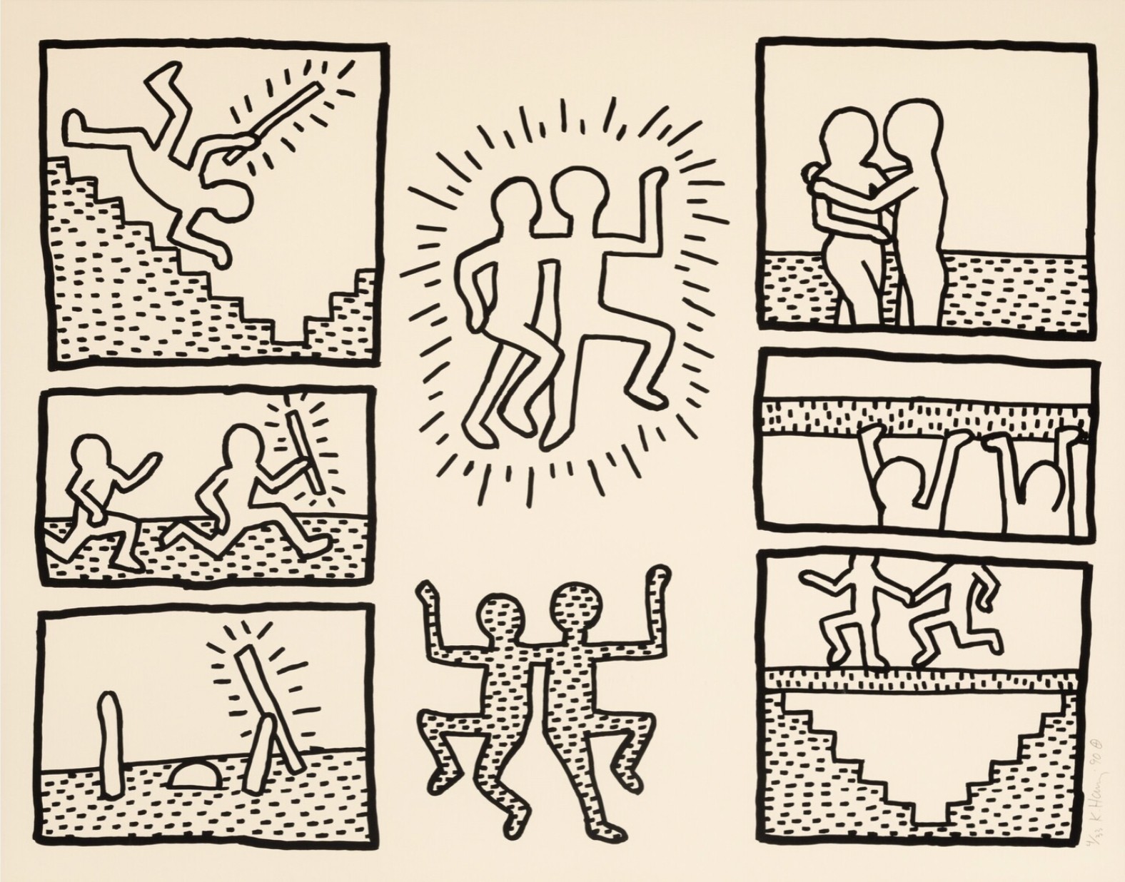 Keith Haring, Untitled (Plate 6 from the Blueprint Drawings) Keith Haring, Untitled (Plate 6 from the Blueprint Drawings)