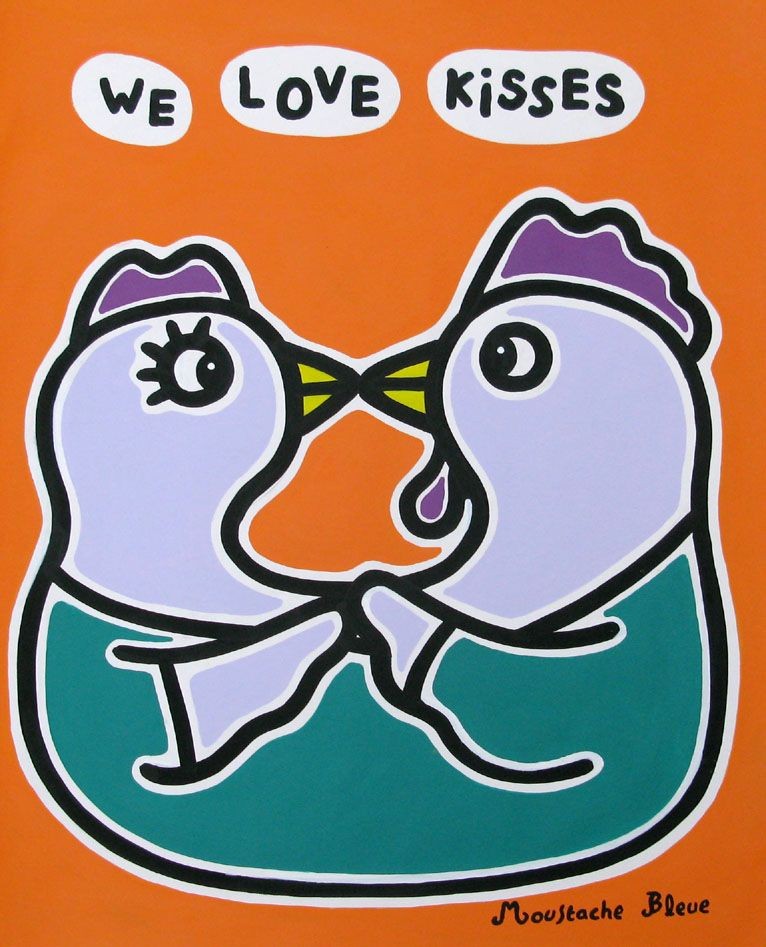 Moustache Bleue, We love kisses Moustache Bleue, We love kisses