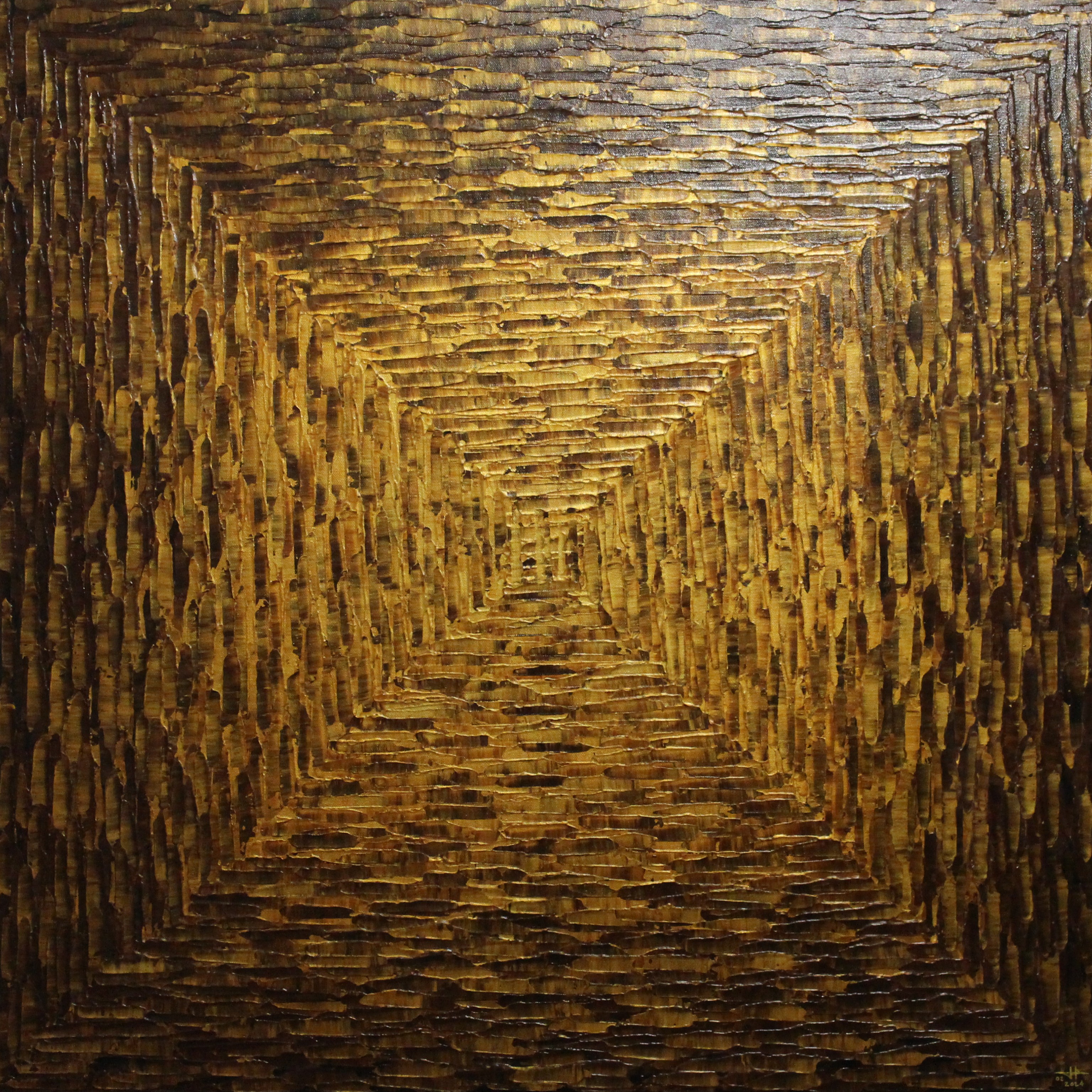 Jonathan Pradillon, Grand dégradé carré or marron Jonathan Pradillon, Grand dégradé carré or marron