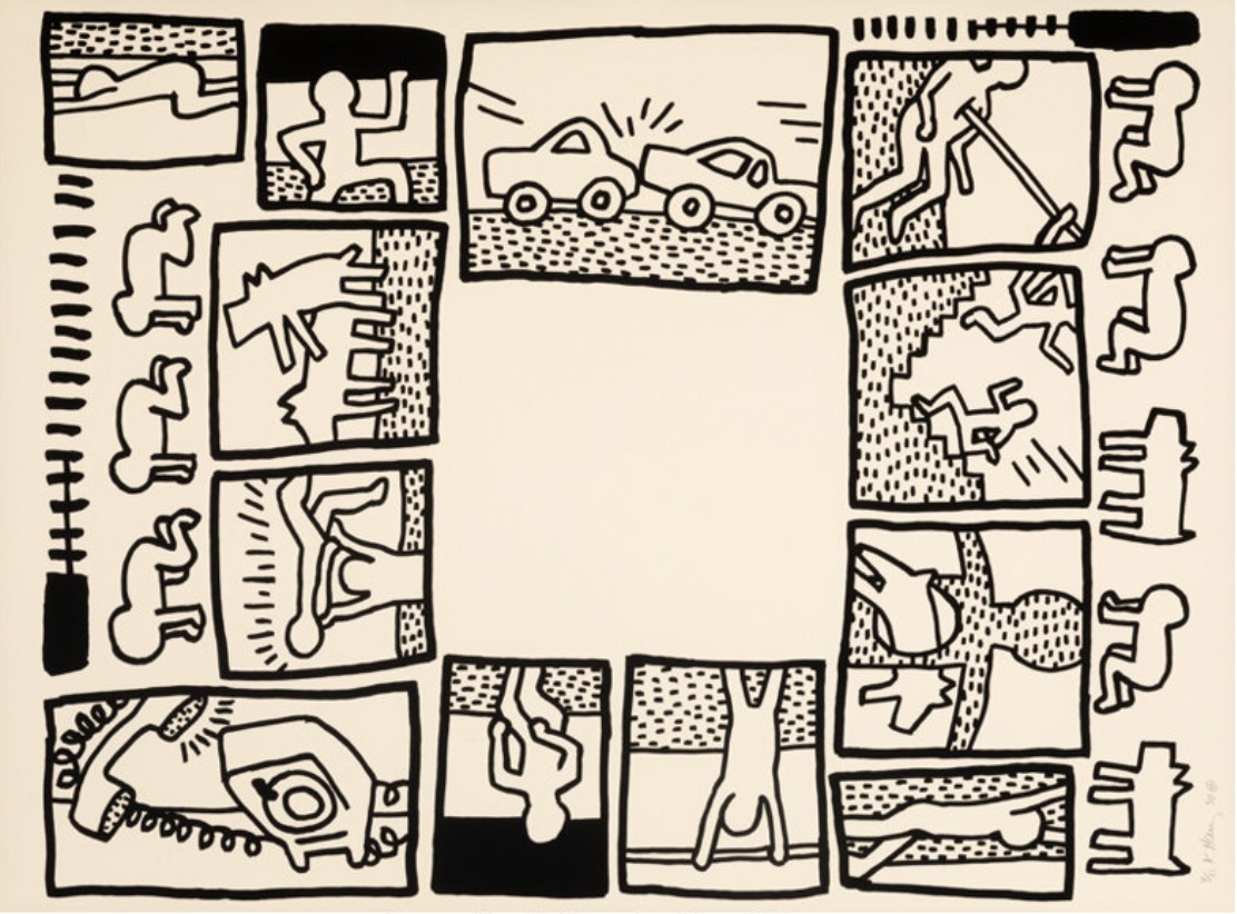Keith Haring, Untitled (Plate 4 from the Blueprint Drawings) Keith Haring, Untitled (Plate 4 from the Blueprint Drawings)
