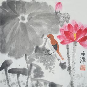 Gemälde, Lotus, Zhize Lv