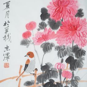 Pintura, Chrysanthemum, Zhize Lv