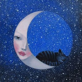 Painting, Starry night, Mary Noga