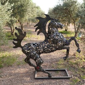 Sculpture, Petit cheval Ferrari, Hassan Laamirat
