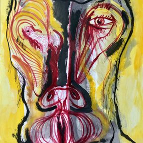 Peinture, Onion rings dog, Julien Cuny
