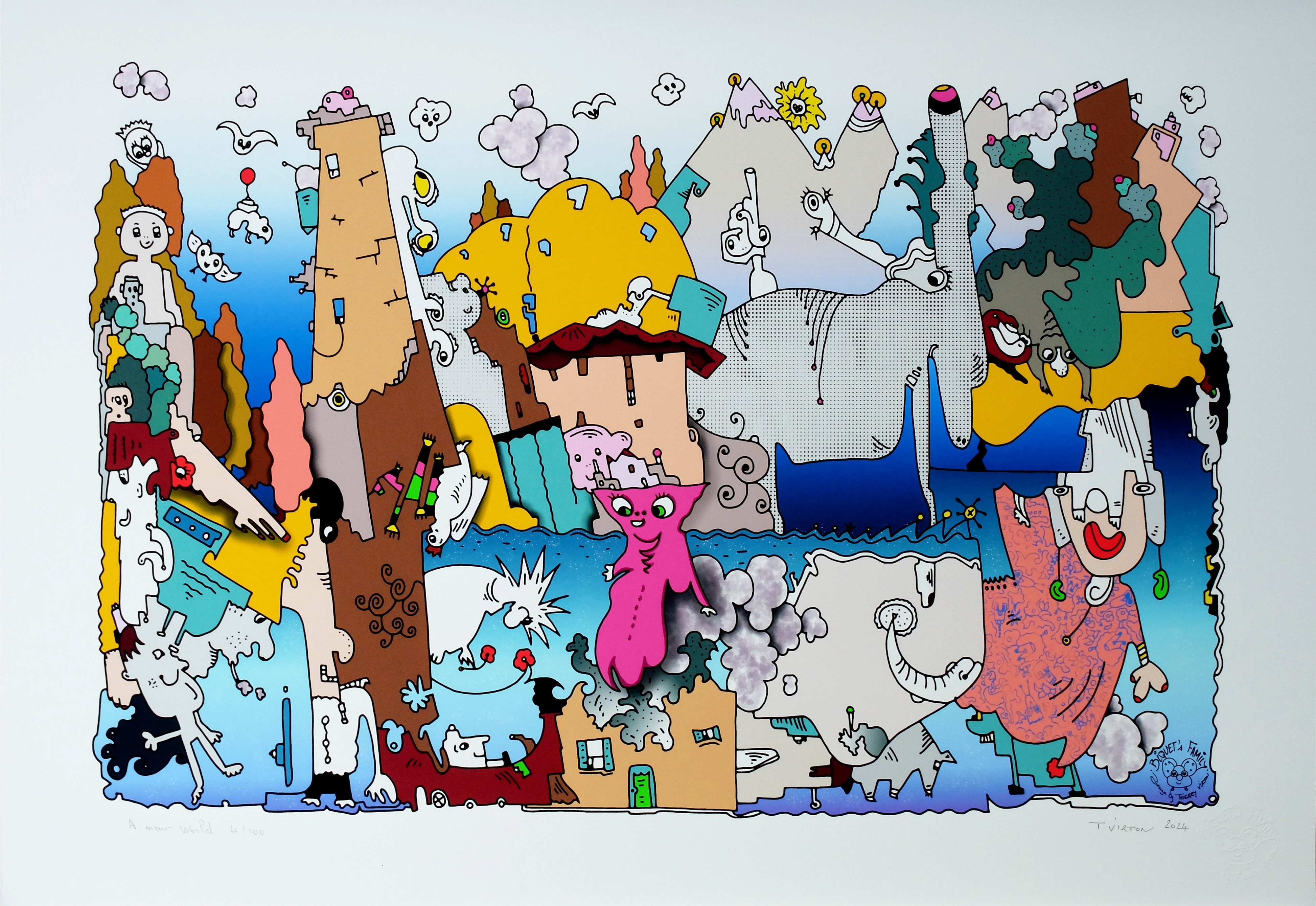 Thierry Virton, A new world - pop art print 4/100 Thierry Virton, A new world - pop art print 4/100