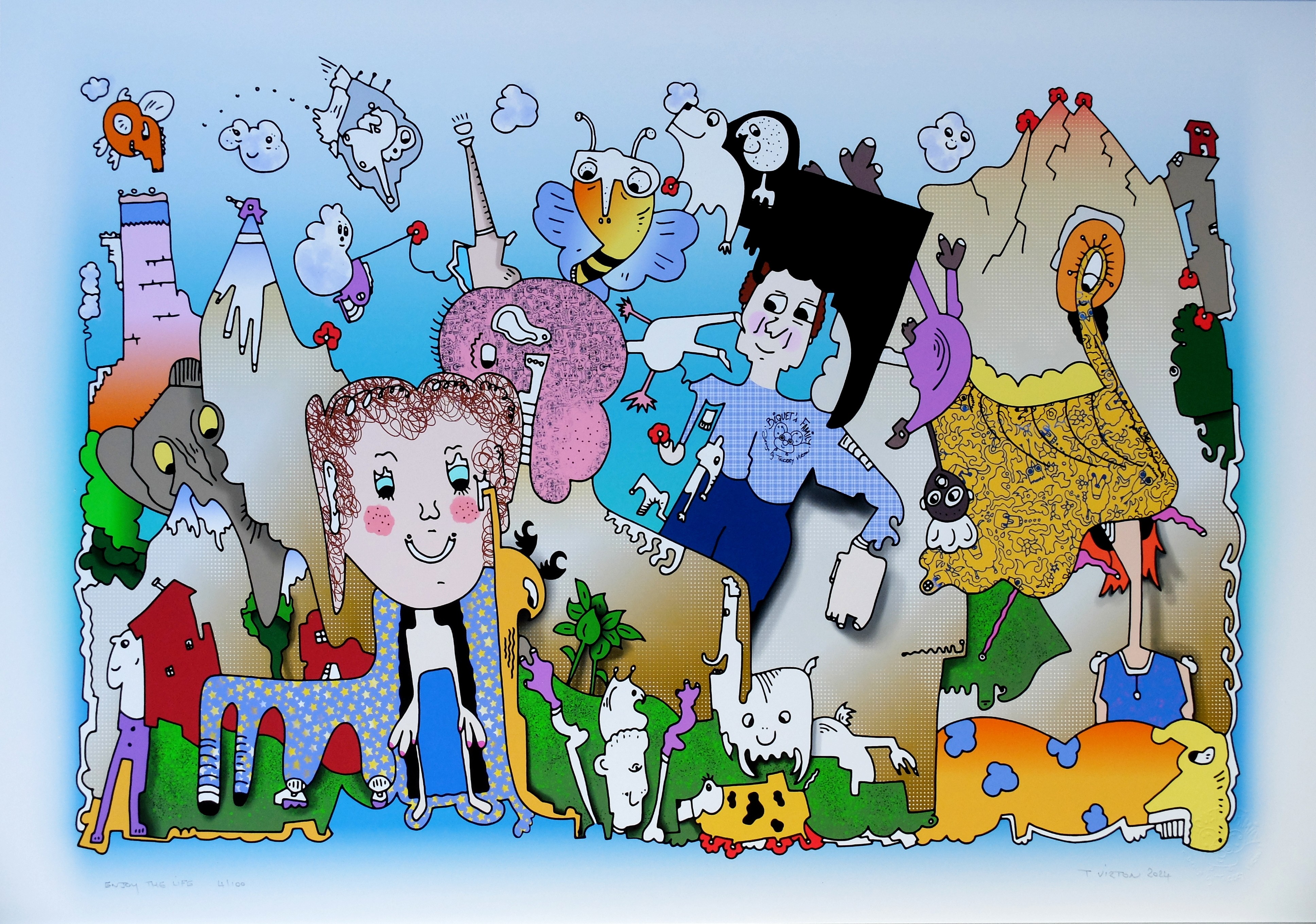 Thierry Virton, Enjoy the life - pop art print 4/100 Thierry Virton, Enjoy the life - pop art print 4/100