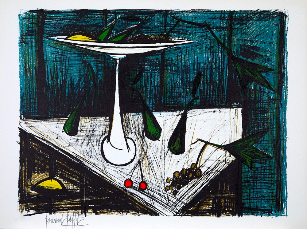 Bernard Buffet, Nature morte au compotier Bernard Buffet, Nature morte au compotier