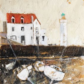 Peinture, Sauzon - Série village et port de Belle-île-en-mer, Yves Guillard