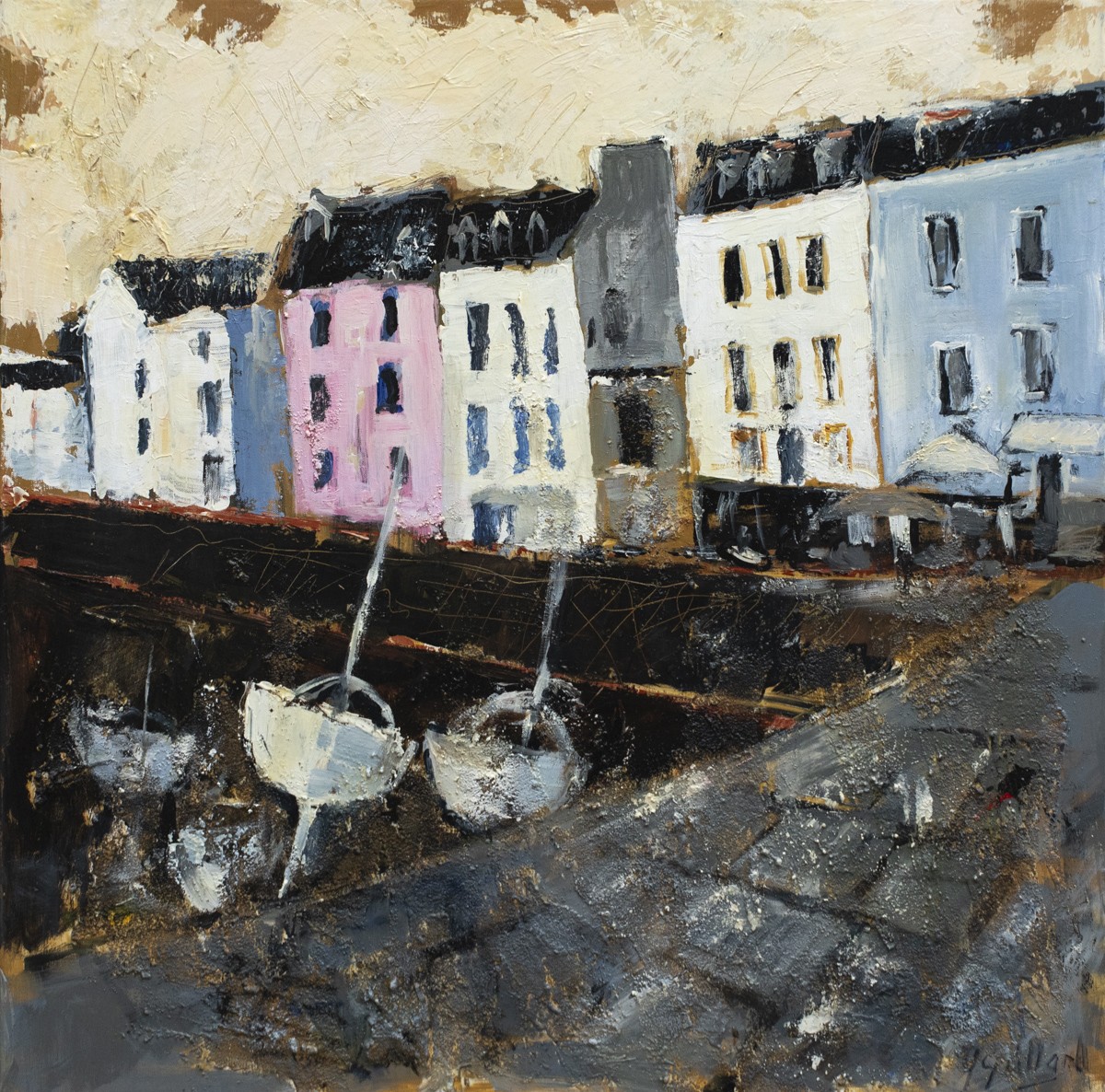 Yves Guillard, Les quais - Série village et port de Belle-île-en-mer Yves Guillard, Les quais - Série village et port de Belle-île-en-mer