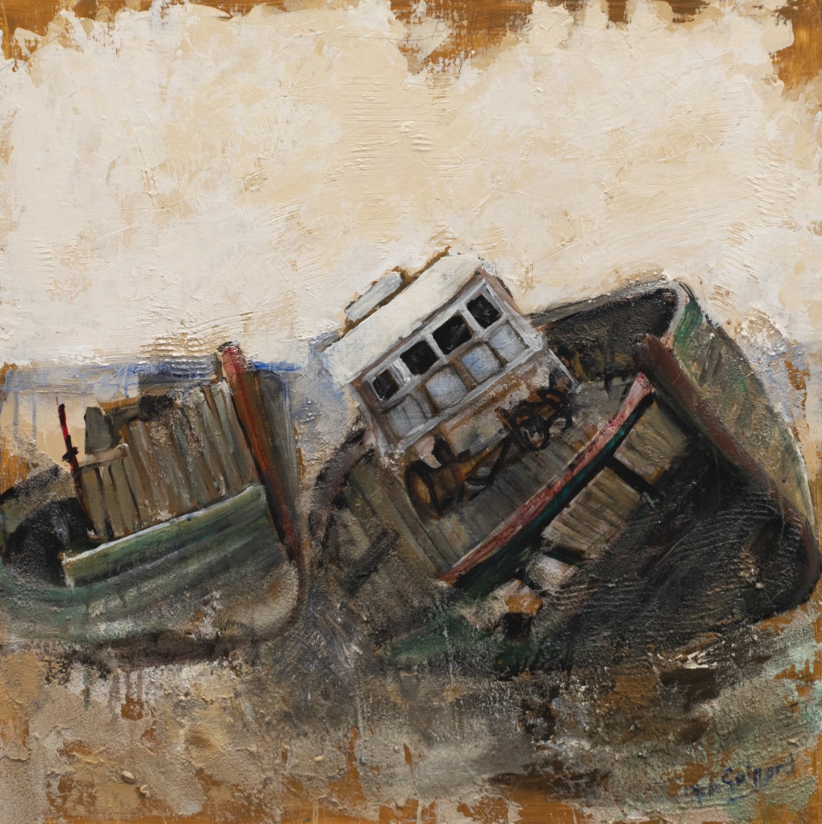 Yves Guillard, Epaves - série Paysage marin et bateaux Yves Guillard, Epaves - série Paysage marin et bateaux