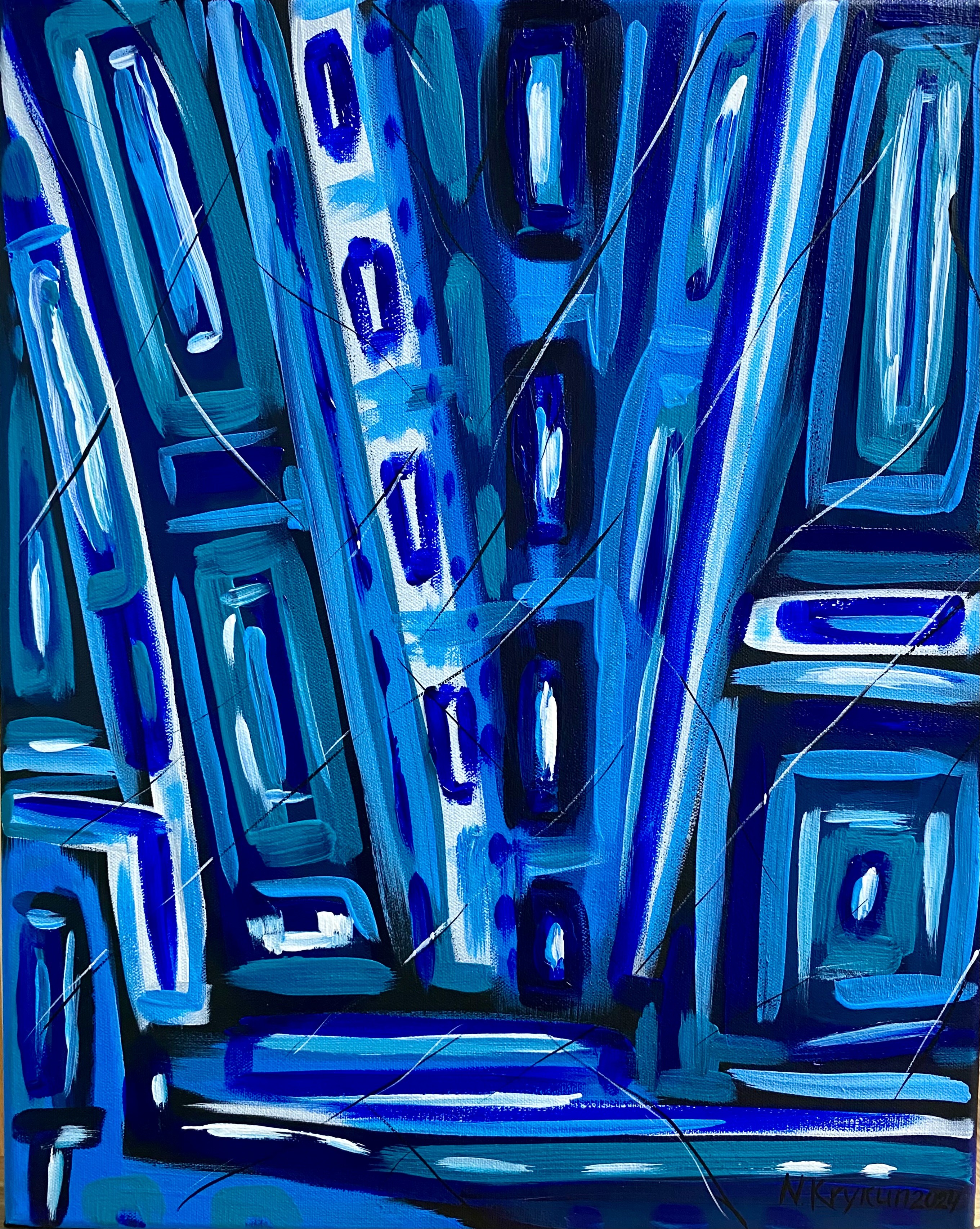 Nataliia Krykun, Flower series 10 - spring garden, blue violet pink energy expression abstraction (1) Nataliia Krykun, Flower series 10 - spring garden, blue violet pink energy expression abstraction (1)
