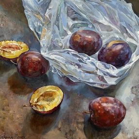 Gemälde, Season of plums, Nadezda Stupina