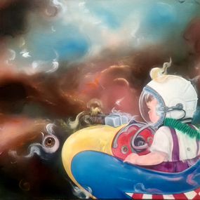 Painting, Cosmic Watcher, Lena Applebaum