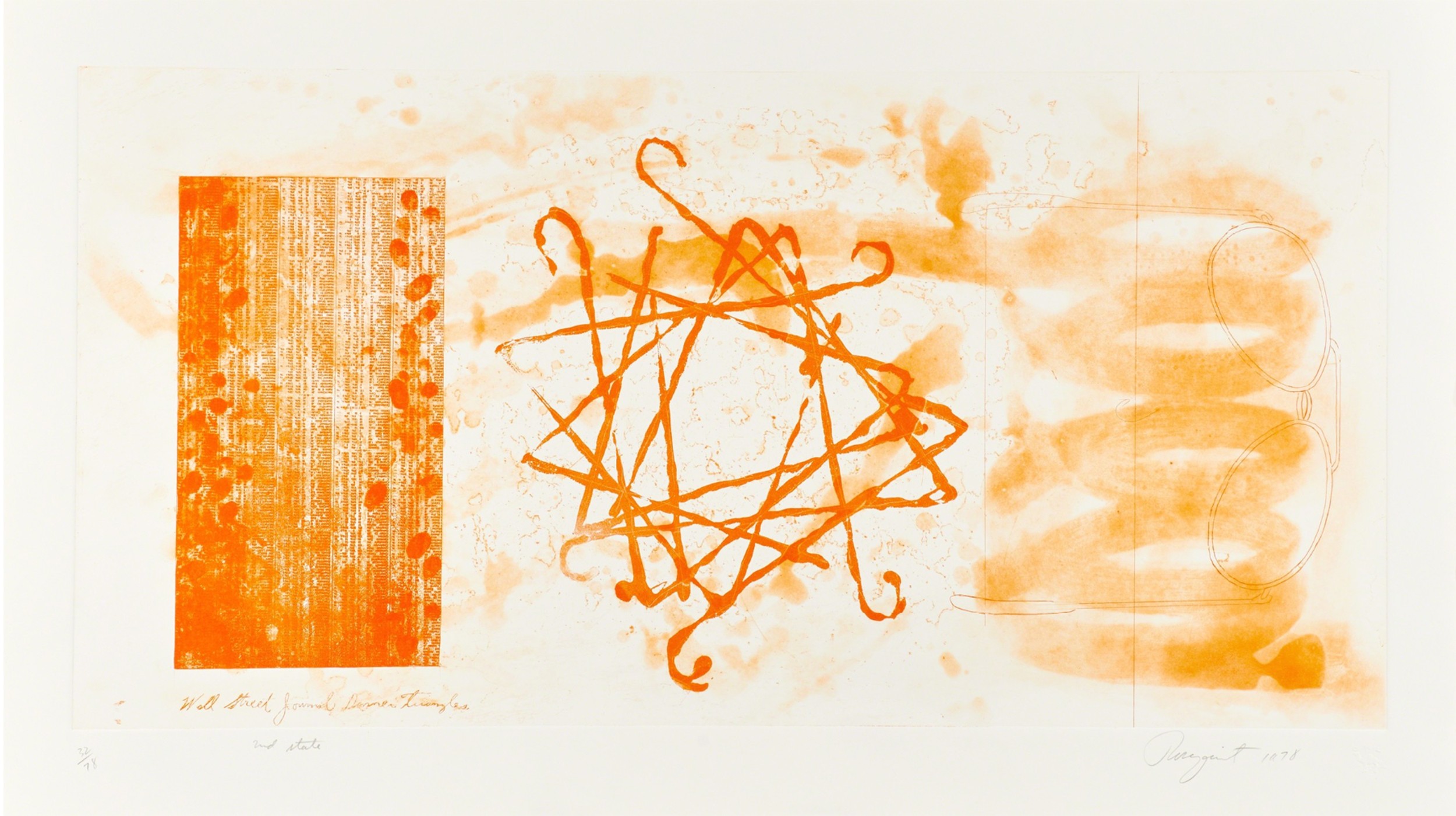 James Rosenquist, 1st Wall St Journal, Dinner Triangles (2nd State) James Rosenquist, 1st Wall St Journal, Dinner Triangles (2nd State)