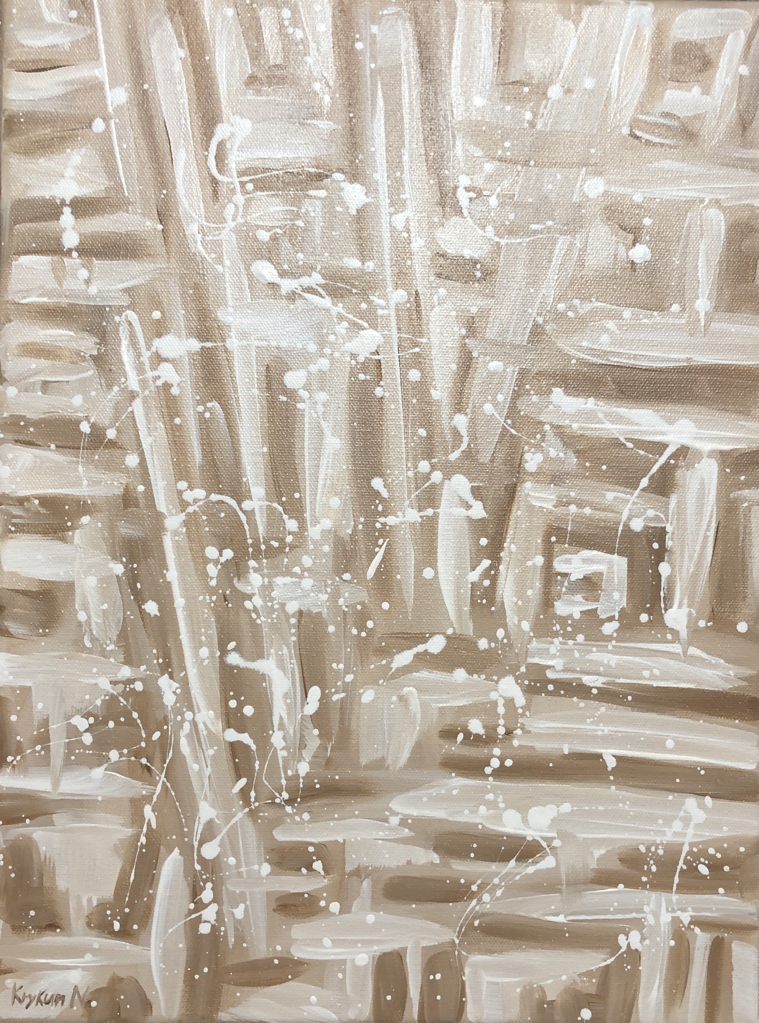 Nataliia Krykun, Sea shore - black and white abstraction dropping Pop Art Nataliia Krykun, Sea shore - black and white abstraction dropping Pop Art