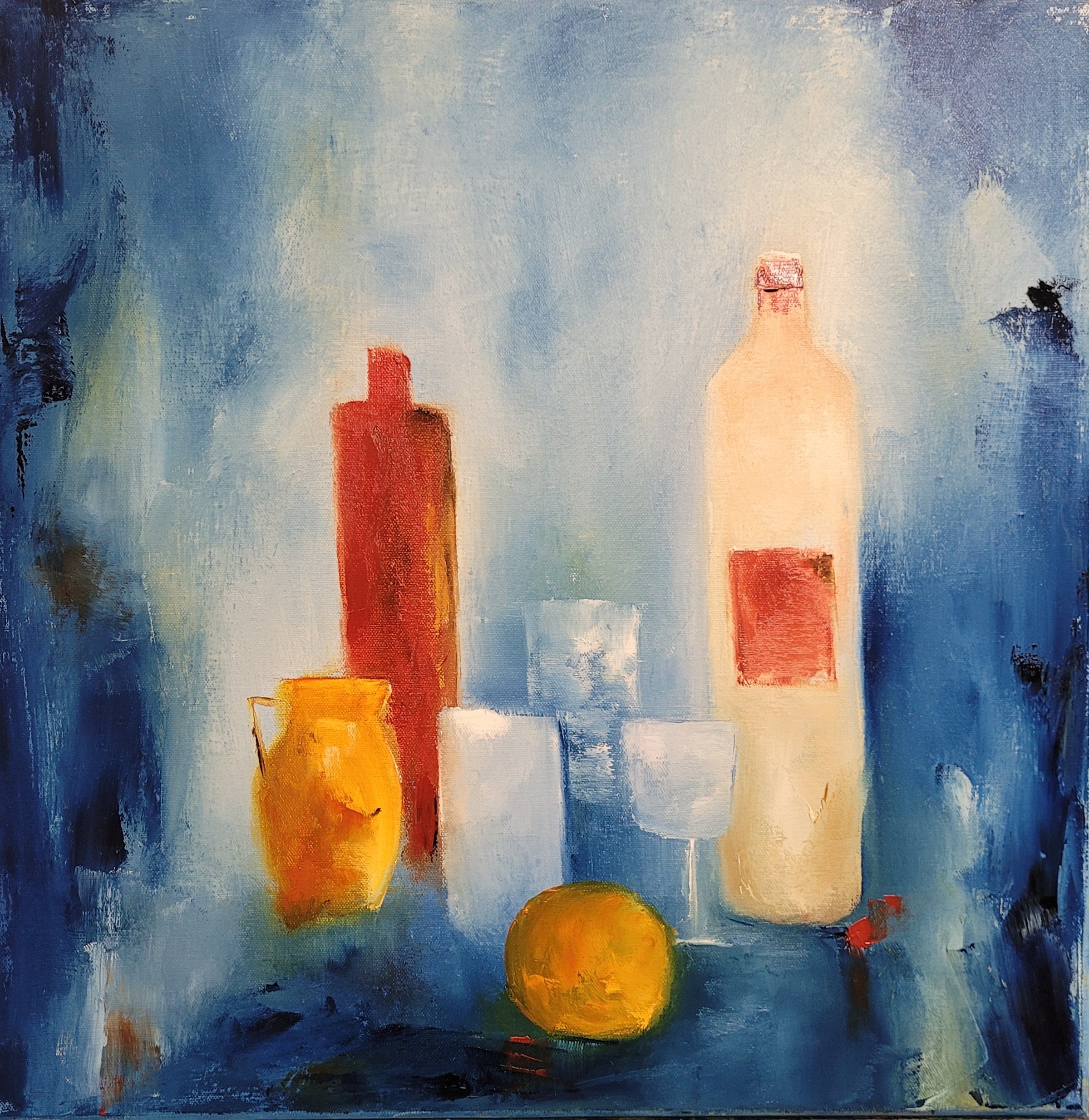 Nadine de Lespinats, Bouteilles et orange Nadine de Lespinats, Bouteilles et orange
