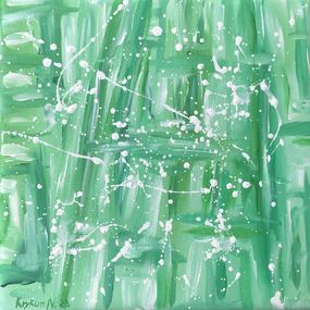 Painting, Green leaves, Nataliia Krykun