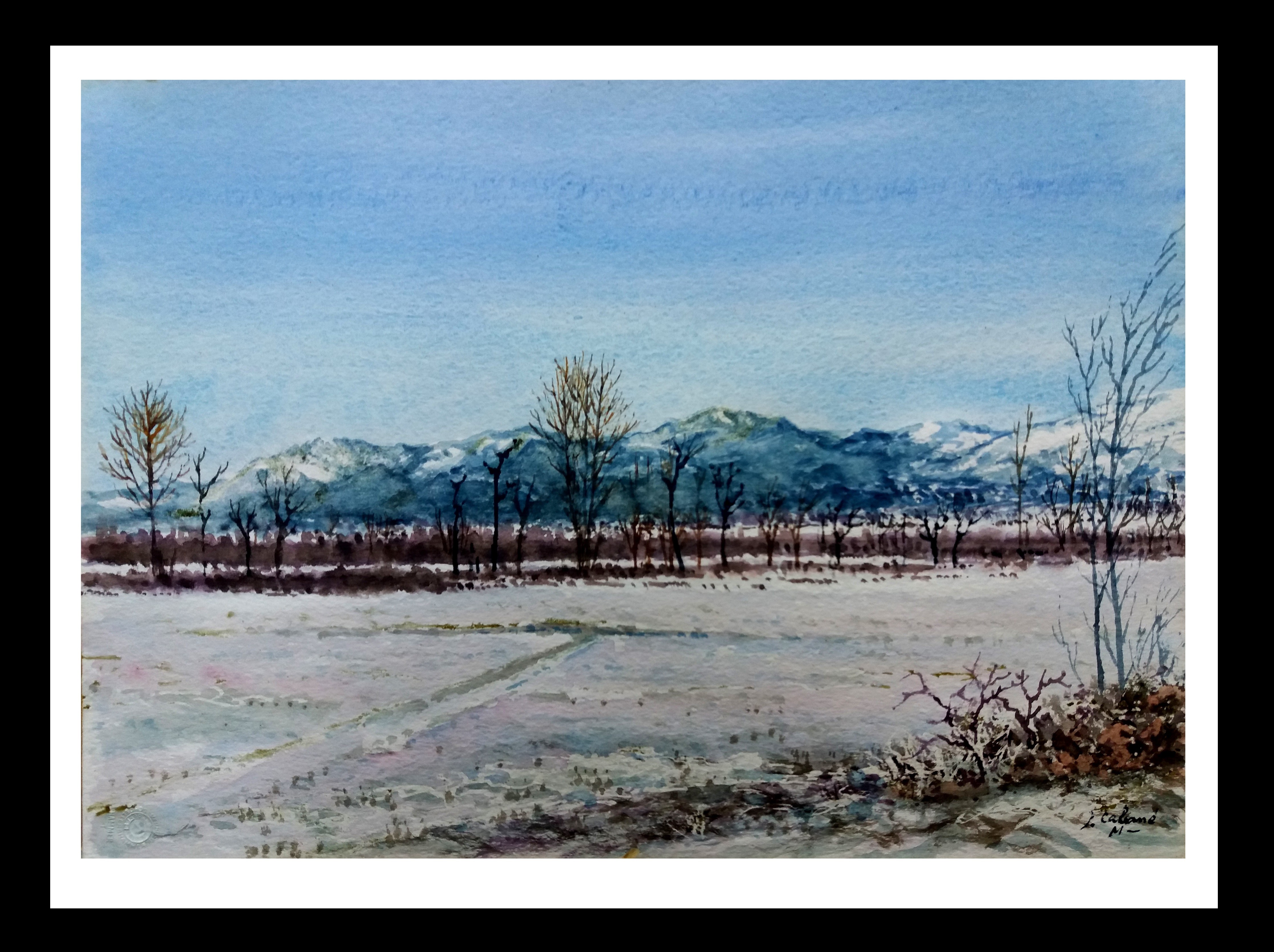 Joaquin Cabane, paysage enneigé. Paysages Montagnes Joaquin Cabane, paysage enneigé. Paysages Montagnes