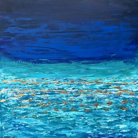 Gemälde, Turquoise blue horizon, Nataliia Krykun