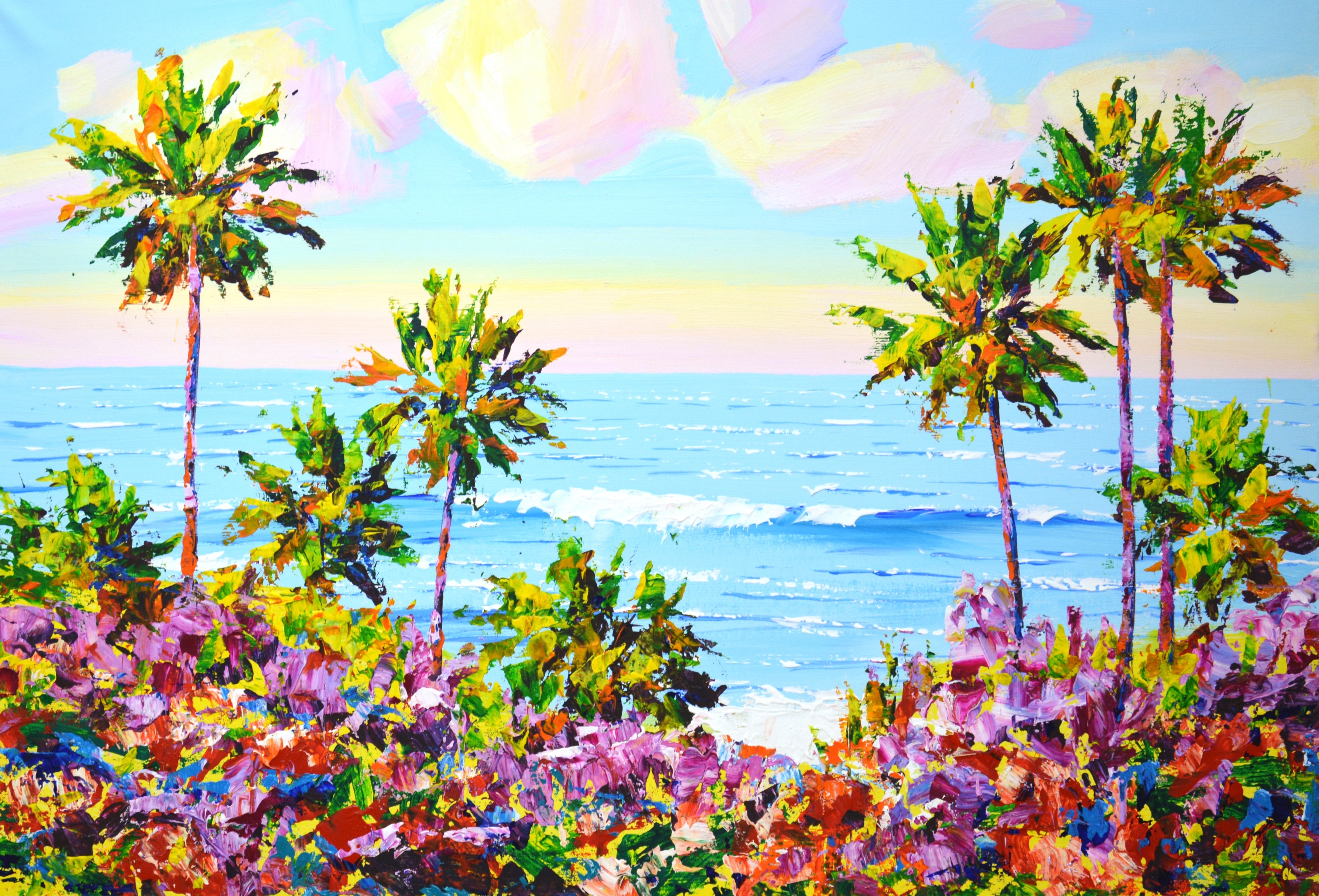 Iryna Kastsova, Palm trees. Ocean. Flowers 3 Iryna Kastsova, Palm trees. Ocean. Flowers 3
