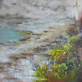 Painting, Mimosa plage, Bernard Gaulbert