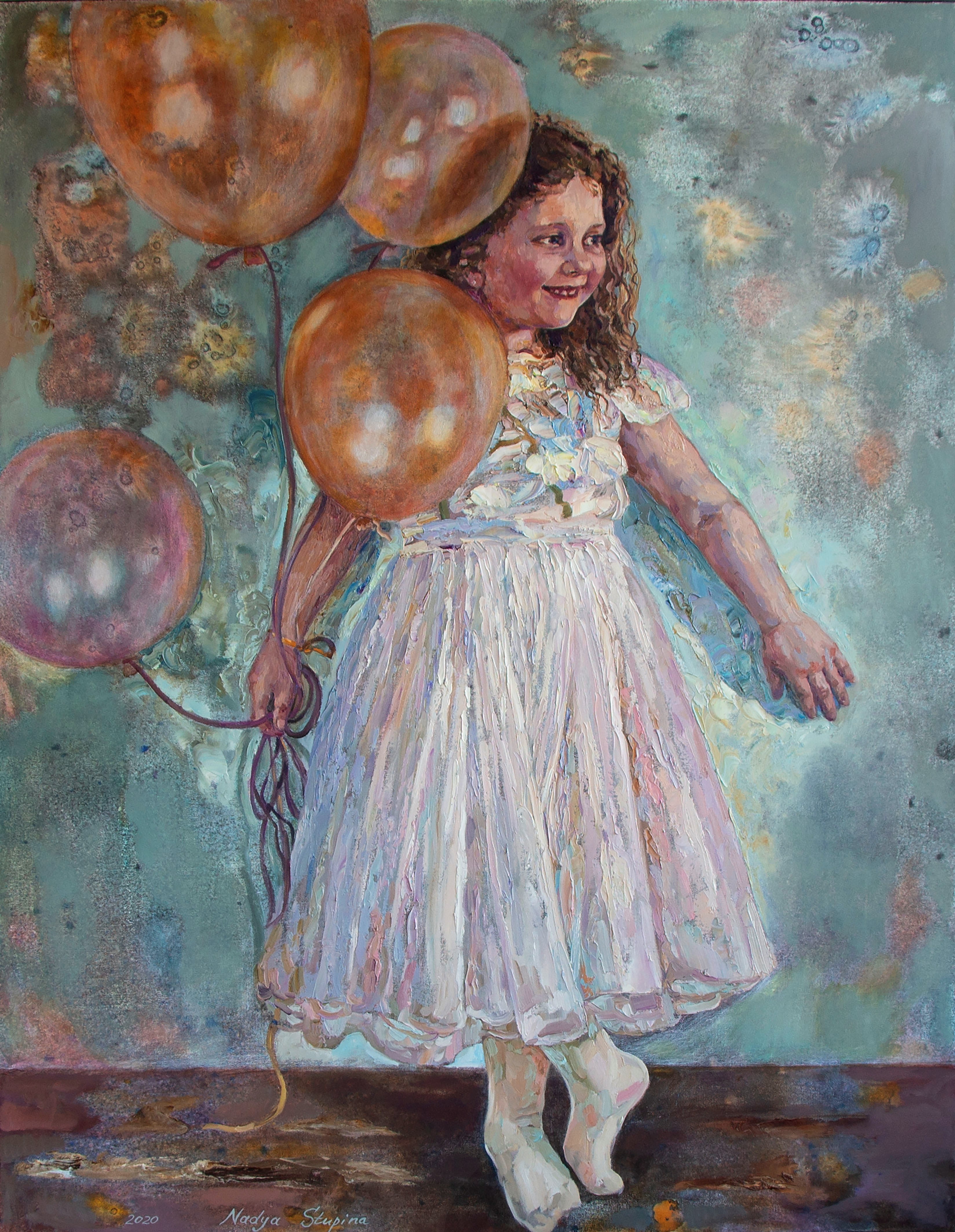 Nadezda Stupina, Girl with balloons Nadezda Stupina, Girl with balloons