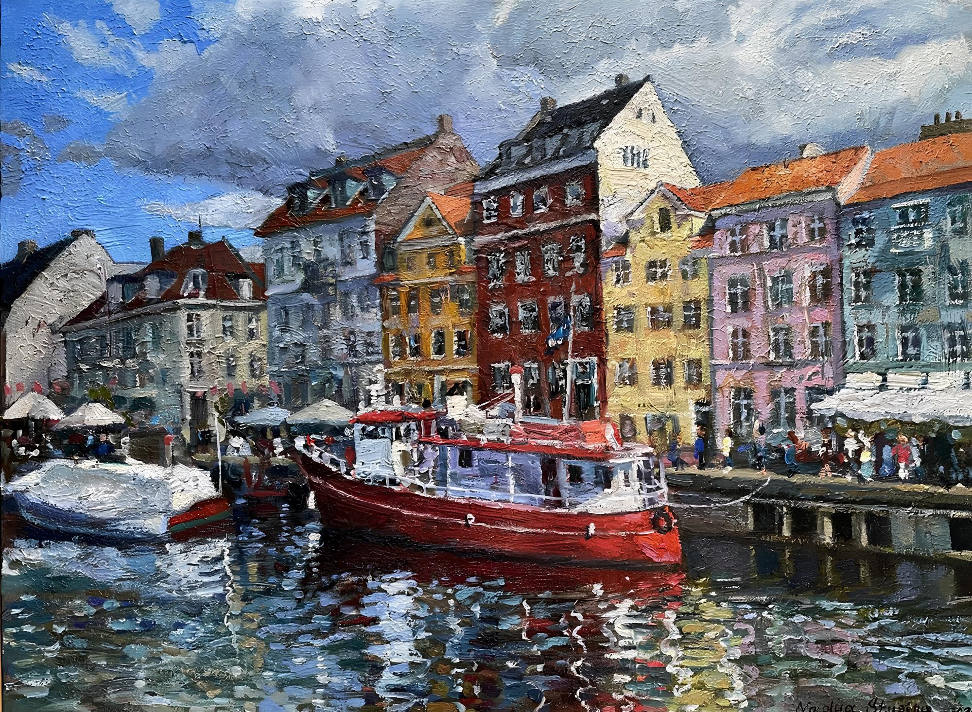 Nadezda Stupina, Nyhavn.Red ship . Nadezda Stupina, Nyhavn.Red ship .