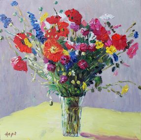 Pintura, Bouquet de fleurs des champs, Pascal Hayot