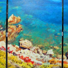 Painting, Triptyque côte rocheuse, Pascal Hayot