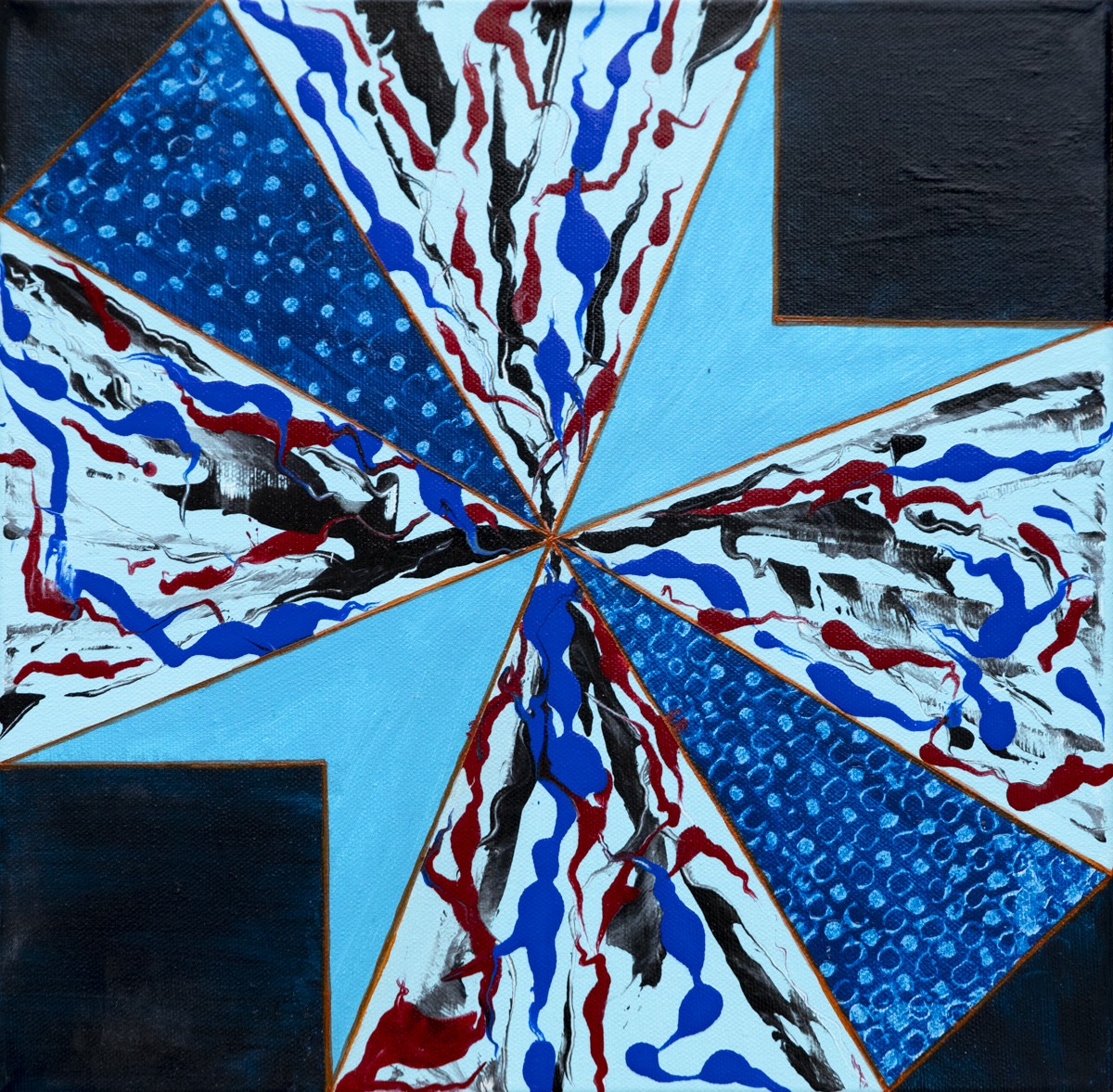Jacqueline Chatelain, Abstrait Bleu n°4 Jacqueline Chatelain, Abstrait Bleu n°4